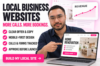 build a local business website SEO for quotes, calls and bookings