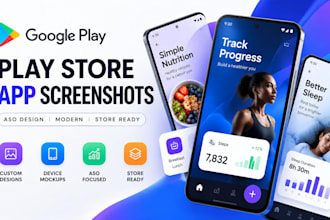design aso screenshots and google play store graphics