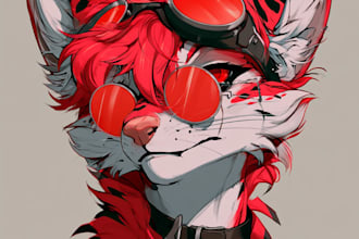 draw custom furry art, fursona, anthro oc illustration