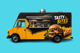 create a professional food truck wrap for your business