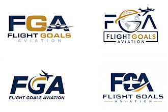 design a custom modern aviation logo