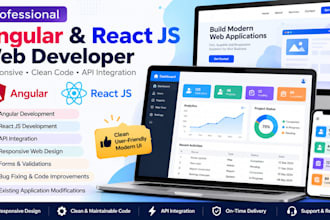 angular developer, angular web app, react js developer,
