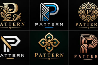 design a professional, geometric, abstract, modern, decorative, pattern logo