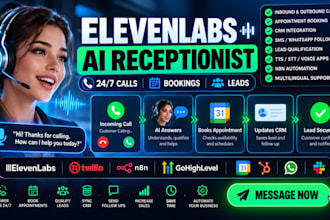 build elevenlabs ai receptionist vapi twilio voice ai calling agent n8n livekit