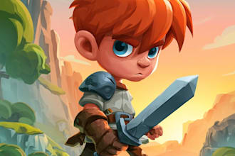 draw 2d game character or 2d game character