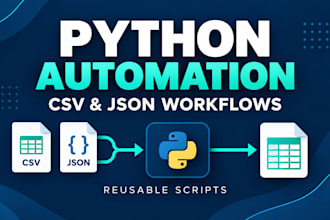 automate CSV and json data processing with a python script