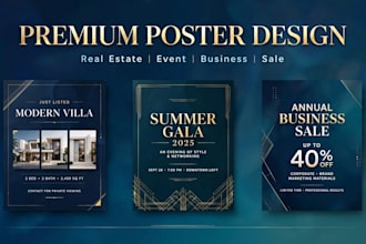 design modren poster, flyer, social media post, and real estate flyer