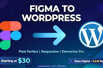 convert figma to wordpress elementor responsive and pixel perfect