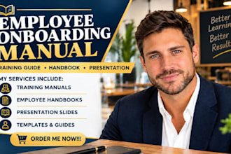 create an employee onboarding manual training guide and presentation handbook