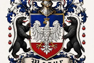 design custom luxury heraldic, coat of arms logo