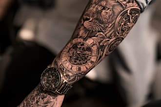create a tattoo design of tattoo sleeve