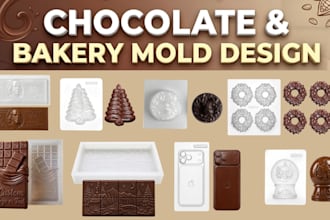 design chocolate mold silicone baking mold cookie cutter candy print ready stl