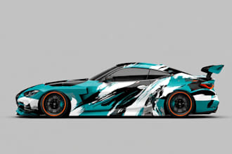 attractive car wrap design and vehicle wrap design