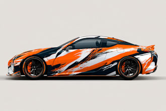 attractive car wrap design and vehicle wrap design