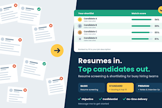 screen resumes and shortlist the best candidates