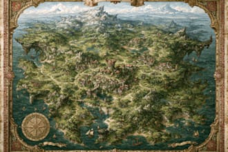 create a fantastic map for a book or board game