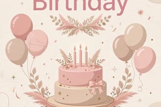 design  a proffessional birthday poster or flyers in canva