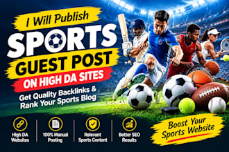 build high da sports guest post backlinks