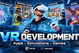 develop immersive VR apps, simulations and games in unity