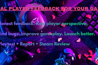 professionally test your game and review your steam game