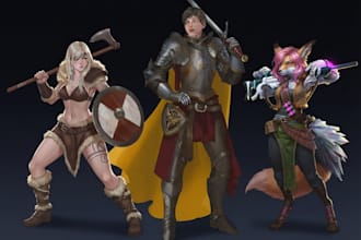 paint professional character art, no ai