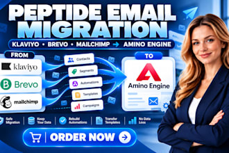 migrate peptide email marketing from klaviyo brevo mailchimp to amino engine