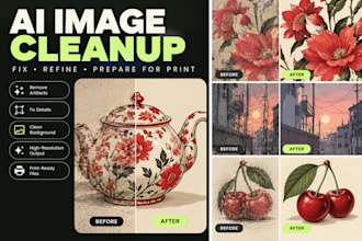 clean up and prepare your ai generated design for print