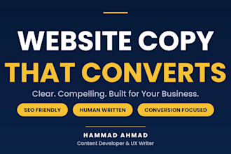 write SEO website copy and landing pages that convert