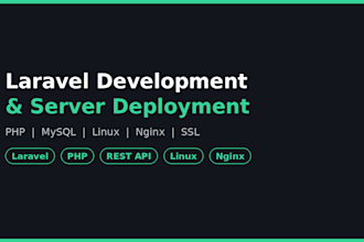 develop and deploy your PHP laravel web application