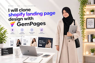 clone shopify landing page design with gempages