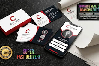 design visiting card, letterhead, realtor, realtor logo, digital card, name card