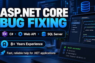fix asp dot net core c sharp web API and sql server bugs