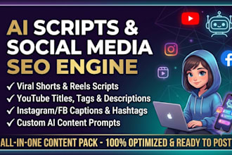 write viral ai scripts, high CTR titles, and SEO tags