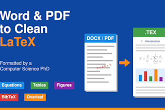 convert word or PDF files into clean latex