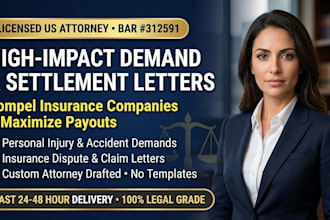write a legal insurance claim demand letter as a licensed attorney