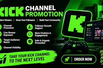 promote your kick channel and grow your audience organically