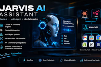 build jarvis ai assistant claude ai multi agent n8n automation
