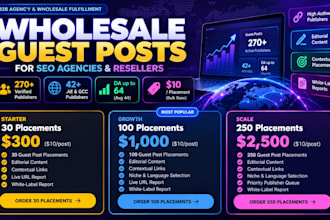 provide wholesale guest posts for SEO agencies and resellers