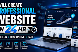 create a proffesional website in 24 hr