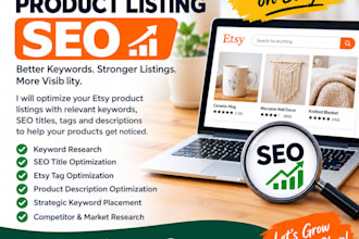 optimize your esty product listings for SEO keywords and tags