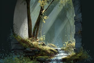 illustrate custom landscapes and environment backgrounds