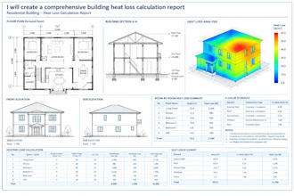 create a comprehensive building heat loss calculation report