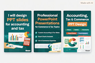 create professional ppts on commerce and tax topics