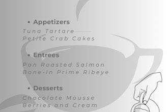 create customised food menu