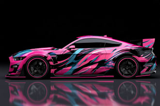 design eye catching vehicle wrap for cars vans and trucks