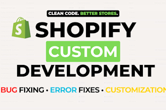fix shopify bugs, errors and provide shopify store maintenance