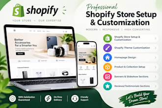 design and setup shopify store or shopify website