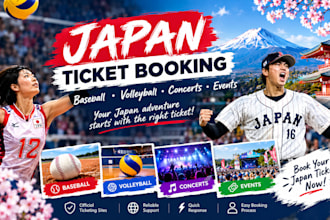 book japan baseball, volleyball, concert and event tickets