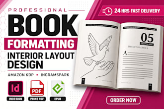 do kdp book formatting and interior design for ingramspark