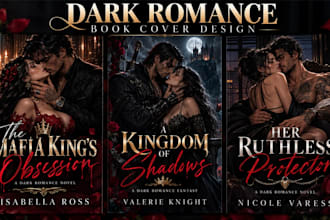 illustrate dark romance book cover kindle book cover fantasy book cover for KDP